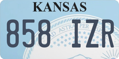 KS license plate 858IZR