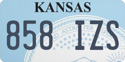KS license plate 858IZS