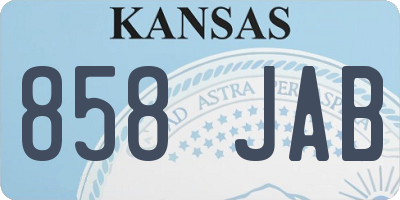 KS license plate 858JAB