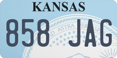 KS license plate 858JAG