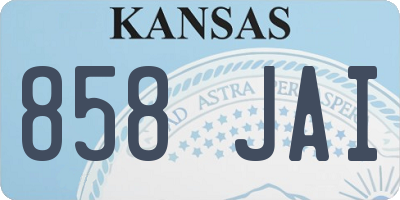 KS license plate 858JAI