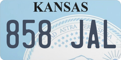 KS license plate 858JAL