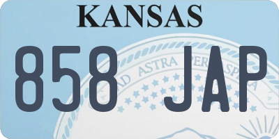 KS license plate 858JAP