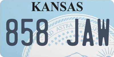 KS license plate 858JAW