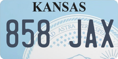 KS license plate 858JAX