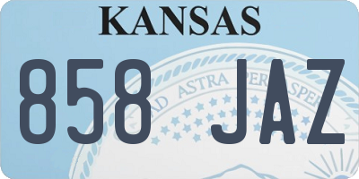 KS license plate 858JAZ