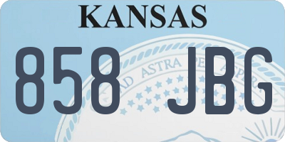 KS license plate 858JBG