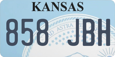 KS license plate 858JBH
