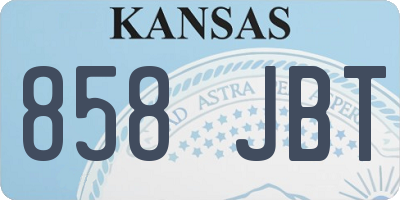 KS license plate 858JBT
