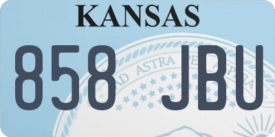KS license plate 858JBU