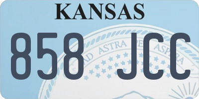 KS license plate 858JCC