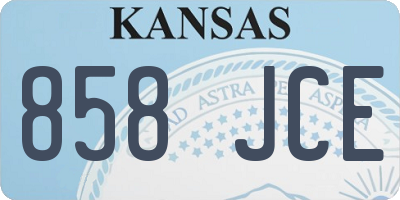 KS license plate 858JCE