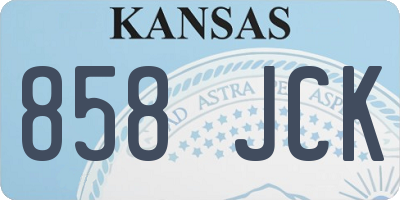 KS license plate 858JCK