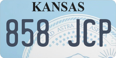 KS license plate 858JCP
