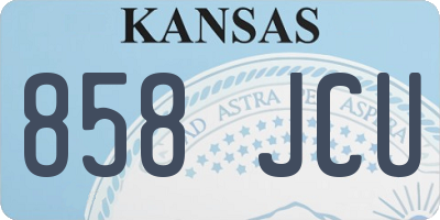 KS license plate 858JCU