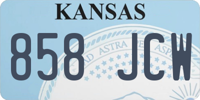 KS license plate 858JCW