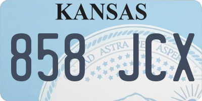 KS license plate 858JCX