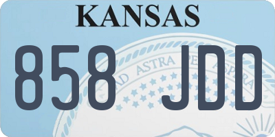 KS license plate 858JDD