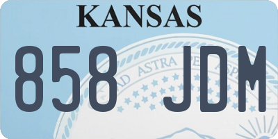 KS license plate 858JDM