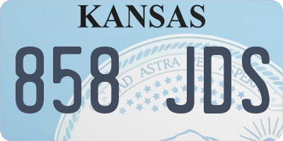 KS license plate 858JDS