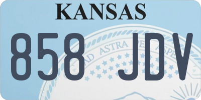 KS license plate 858JDV