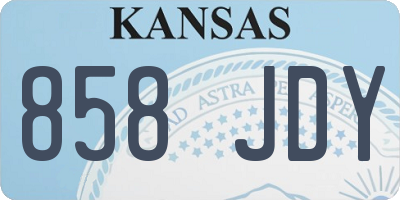 KS license plate 858JDY