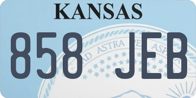 KS license plate 858JEB