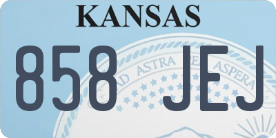 KS license plate 858JEJ