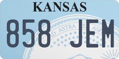 KS license plate 858JEM