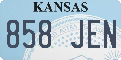 KS license plate 858JEN