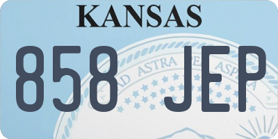 KS license plate 858JEP
