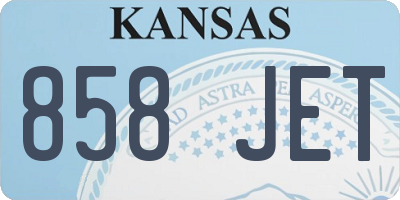 KS license plate 858JET