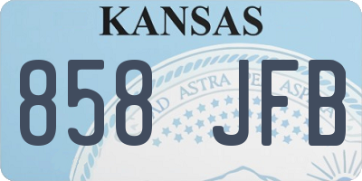 KS license plate 858JFB