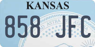 KS license plate 858JFC