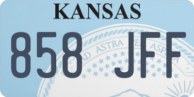 KS license plate 858JFF