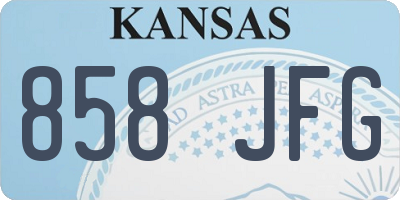 KS license plate 858JFG