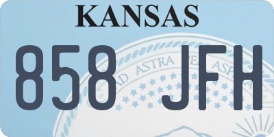 KS license plate 858JFH