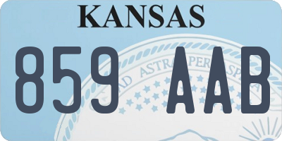 KS license plate 859AAB