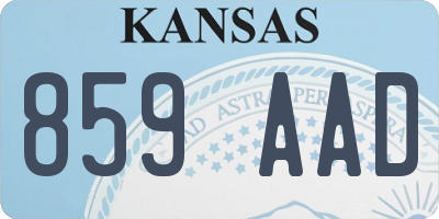 KS license plate 859AAD