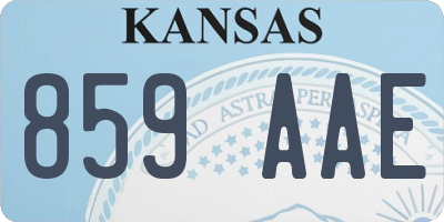 KS license plate 859AAE