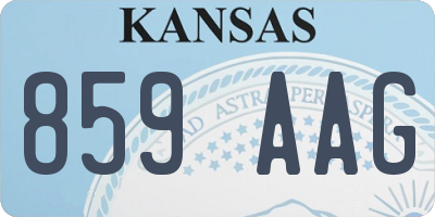 KS license plate 859AAG