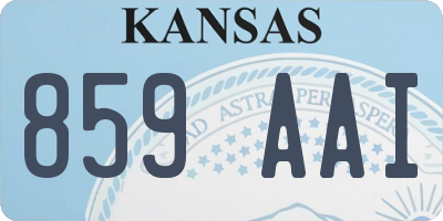 KS license plate 859AAI