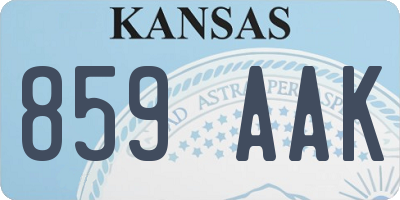 KS license plate 859AAK