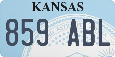 KS license plate 859ABL