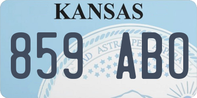 KS license plate 859ABO