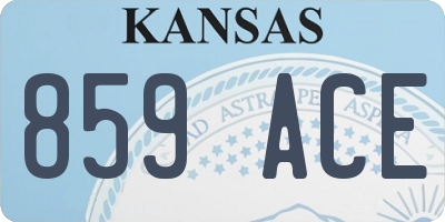 KS license plate 859ACE