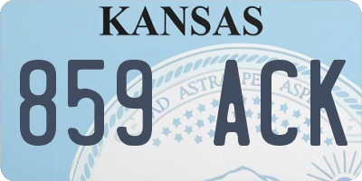 KS license plate 859ACK