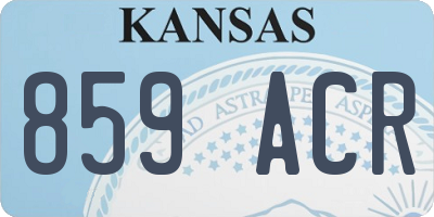 KS license plate 859ACR