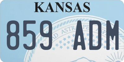 KS license plate 859ADM