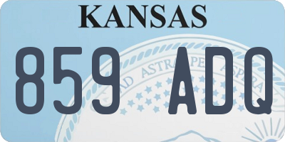 KS license plate 859ADQ
